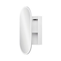 Curved Pill LED Mirror Cabinets